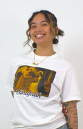 Mary greeted by Angel graphic shirt